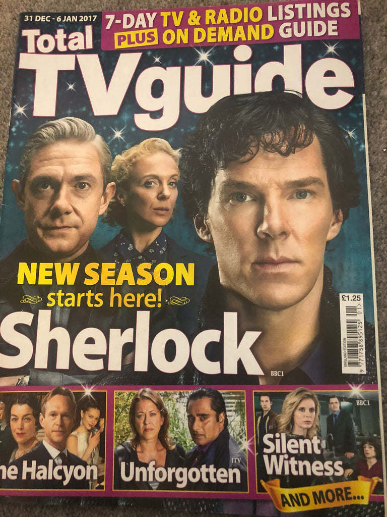 TOTAL TV GUIDE Mag 31 Dec 2017 Benedict Cumberbatch Sherlock
