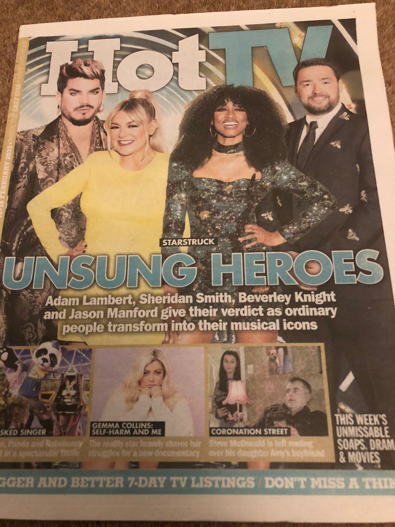 HOT TV TV Magazine 12/02/2022 ADAM LAMBERT Olly Murs Starstruck Cover