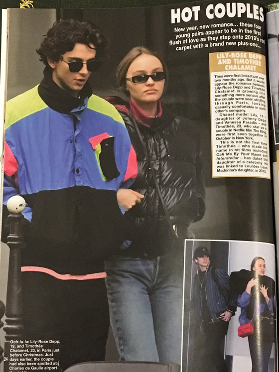 Hello! Magazine January 2019 Timothee Chalamet & Lily Rose Depp