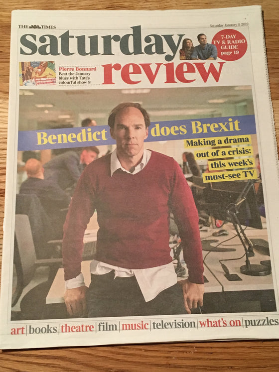 UK TIMES REVIEW magazine January 2019: Benedict Cumberbatch (Brexit) Cover Story