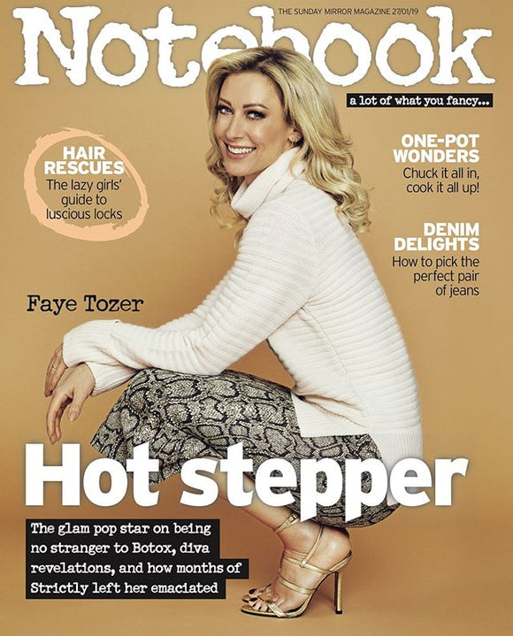 UK Notebook Magazine JANUARY 2019 FAYE TOZER (STEPS) COVER AND FEATURE