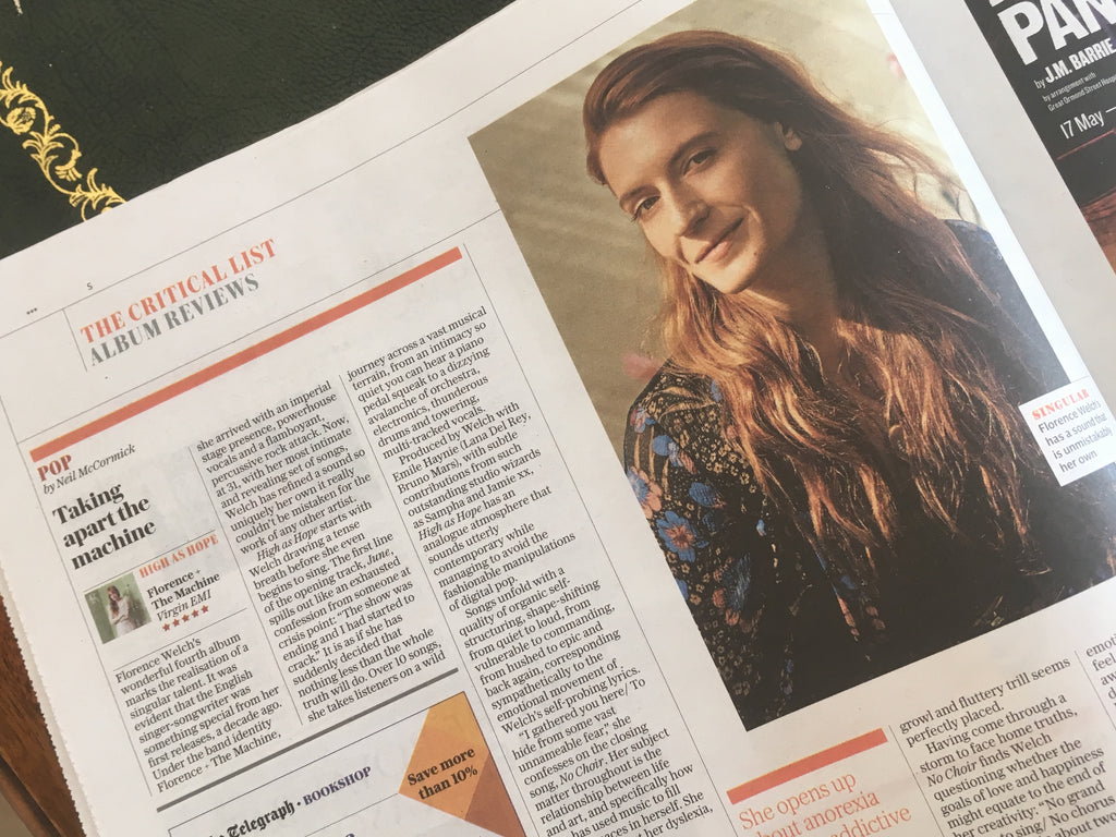 UK Telegraph Review 23 June 2018 Florence Welch