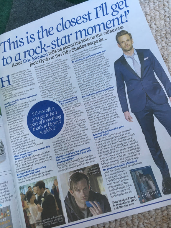 UK TV Life Magazine June 2018: Eric Johnson on Jamie Dornan Fifty Shades Freed & Dakota Johnson