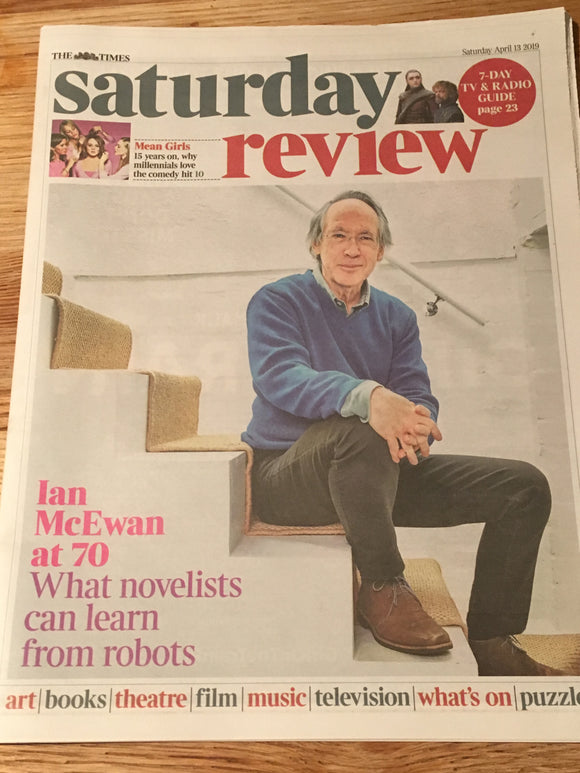 UK TIMES REVIEW April 2019: IAN McEWAN Adam Driver MEANS GIRLS