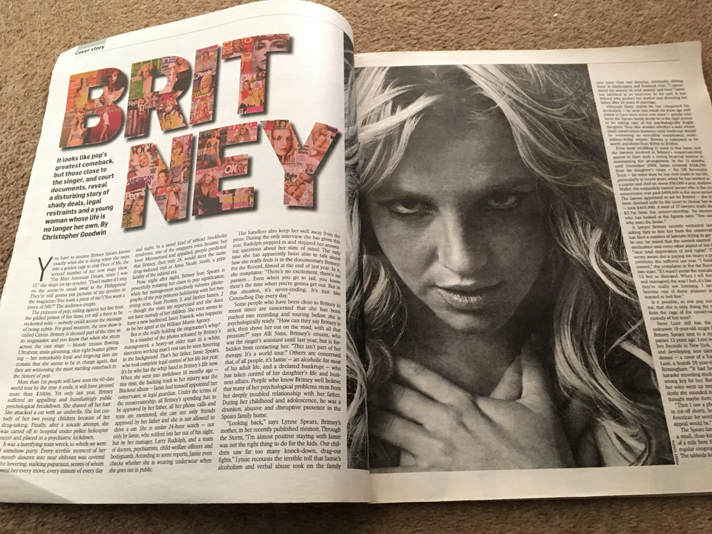 BRITNEY SPEARS Jude Law White Stripes Tom Stoppard UK CULTURE magazine from 2009