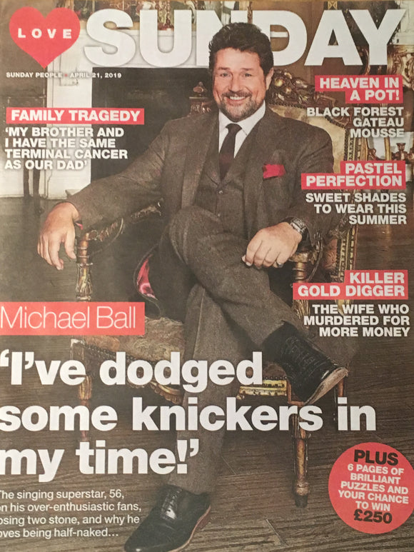 New UK Michael Ball Love Sunday Magazine Cover Interview April 2019