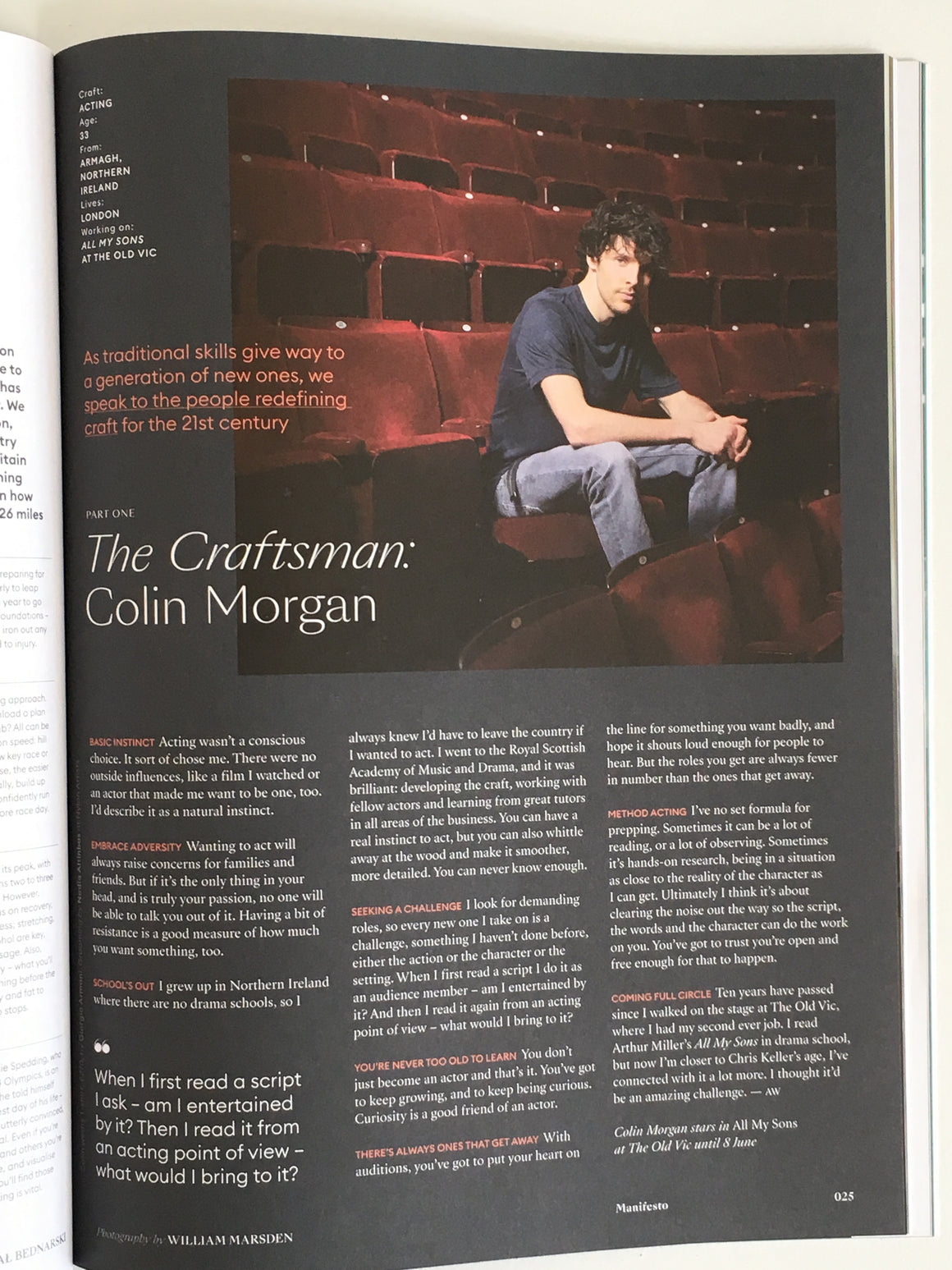 London Jackal Magazine April/May 2019 - Colin Morgan Interview