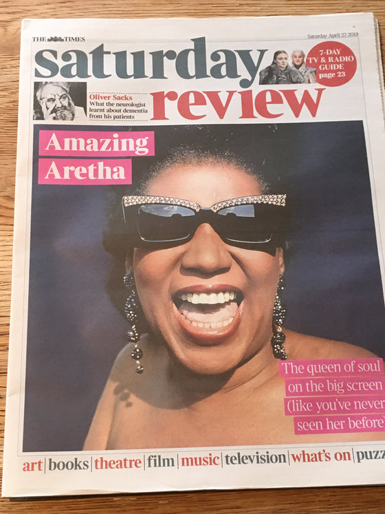 UK Times Saturday Review April 2019: ARETHA FRANKLIN COVER & FEATURE