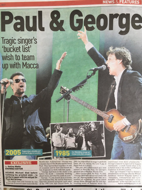 Sunday People March 26 2017 - George Michael Exclusive Paul McCartney