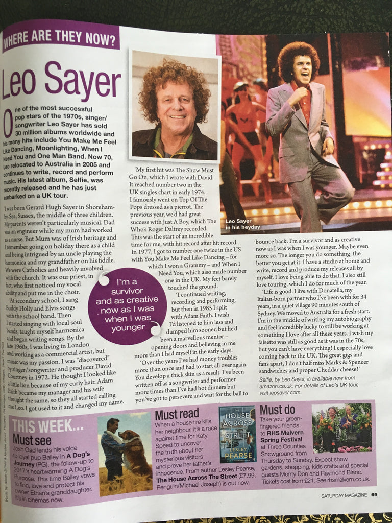 Saturday Magazine May 2019: ANITA RANI Leo Sayer ANGELA SCANLON Brian May