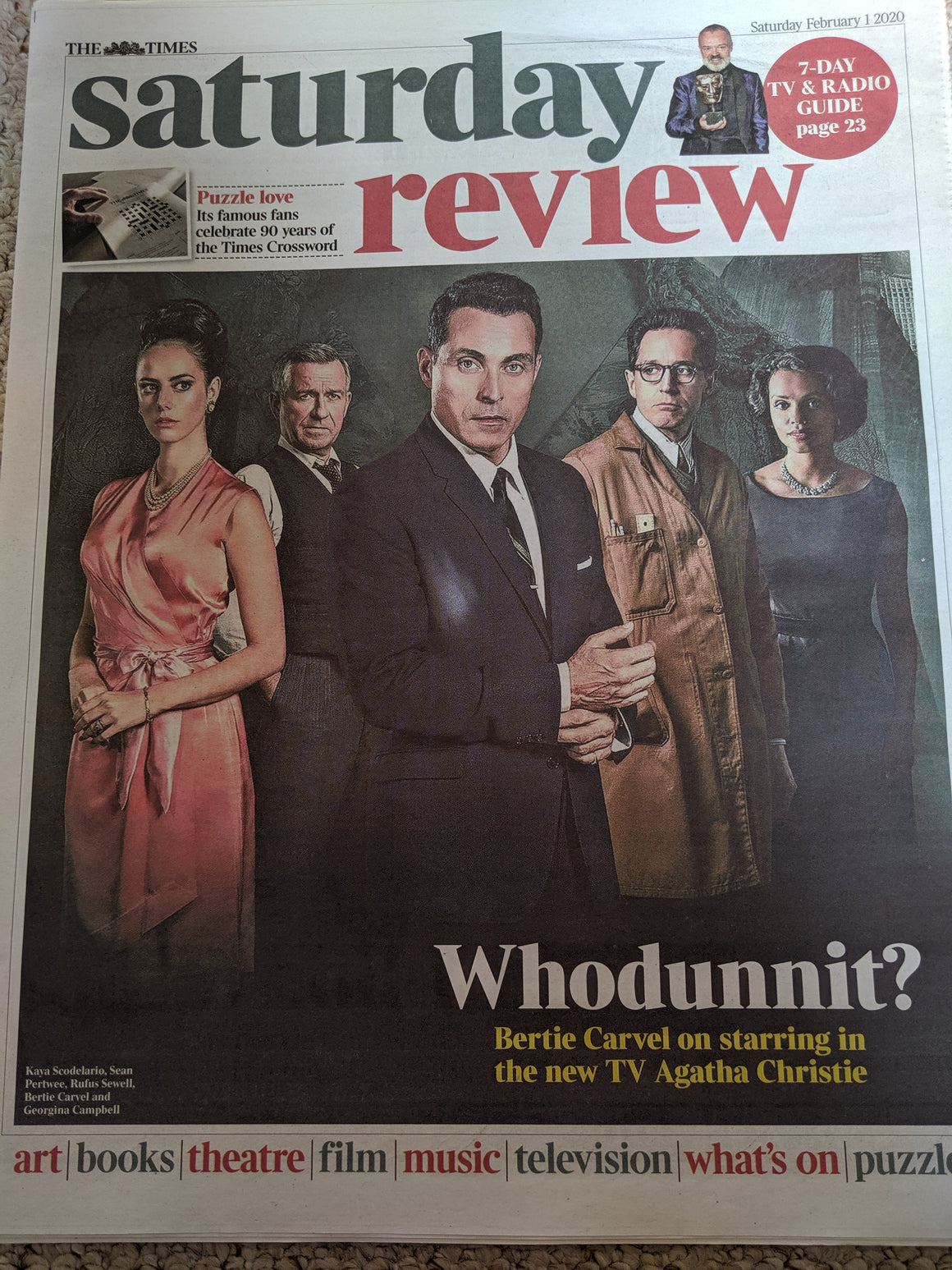 UK Times Review FEB 2020: RUFUS SEWELL BERTIE CARVEL