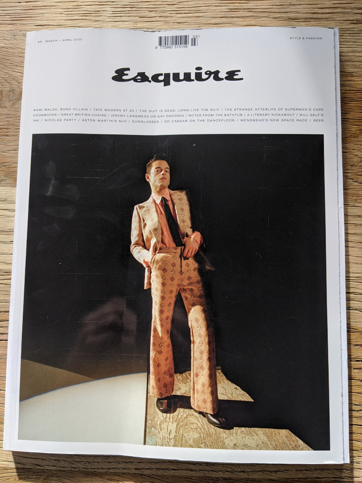 UK Esquire Magazine March 2020: RAMI MALEK COVER FEATURE