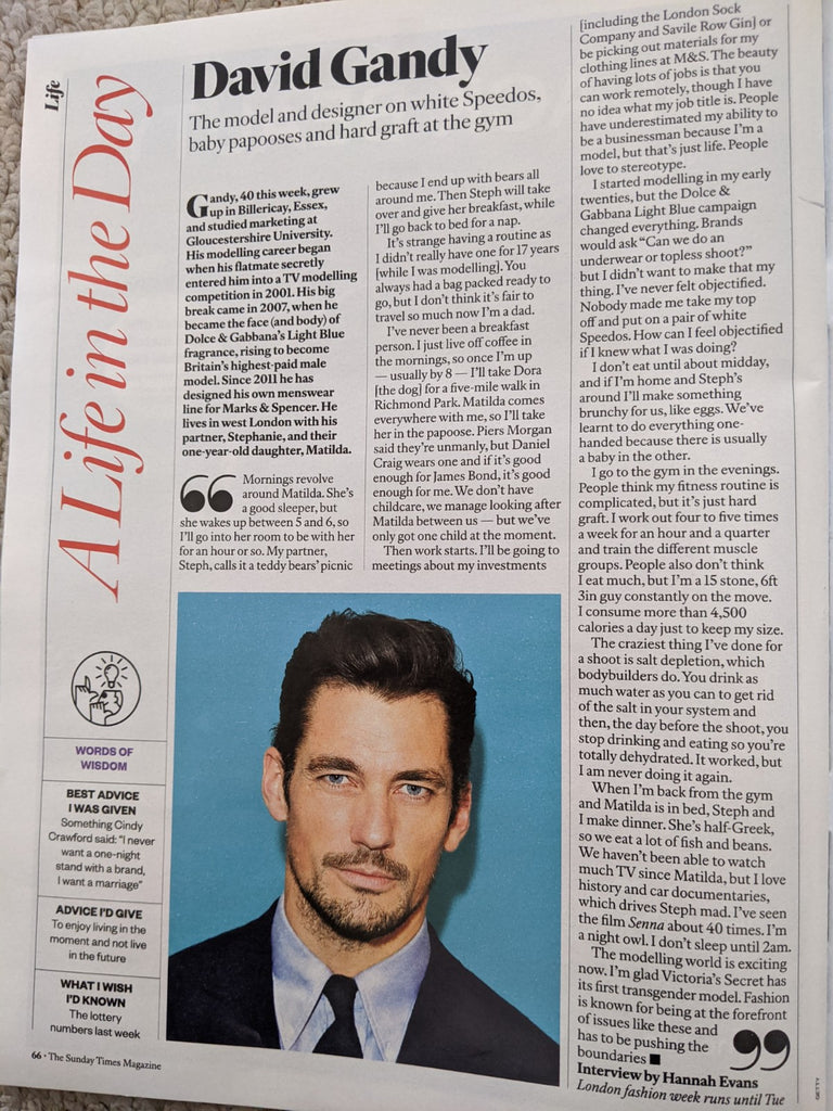 SUNDAY TIMES magazine February 16 2020: DAVID GANDY Andy Gill (Gang of Four)