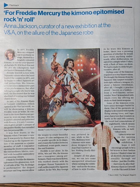UK Telegraph Magazine 7 March 2020: Freddie Mercury Queen
