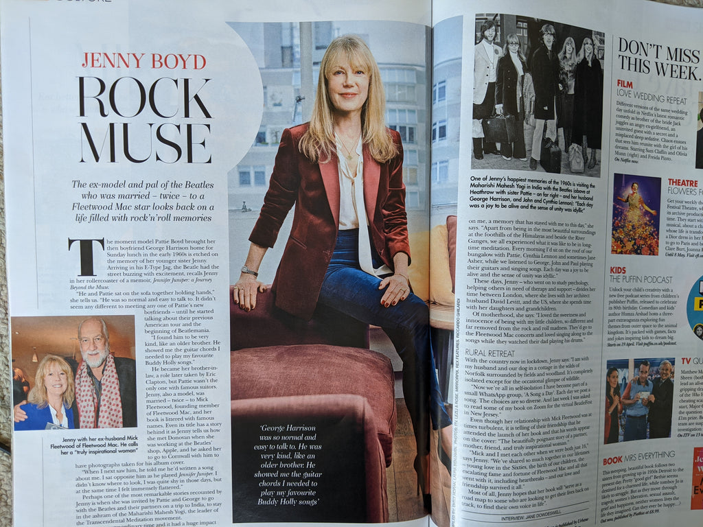 Hello! Magazine April 2020: JENNY BOYD (Pattie Boyd The Beatles George Harrison)