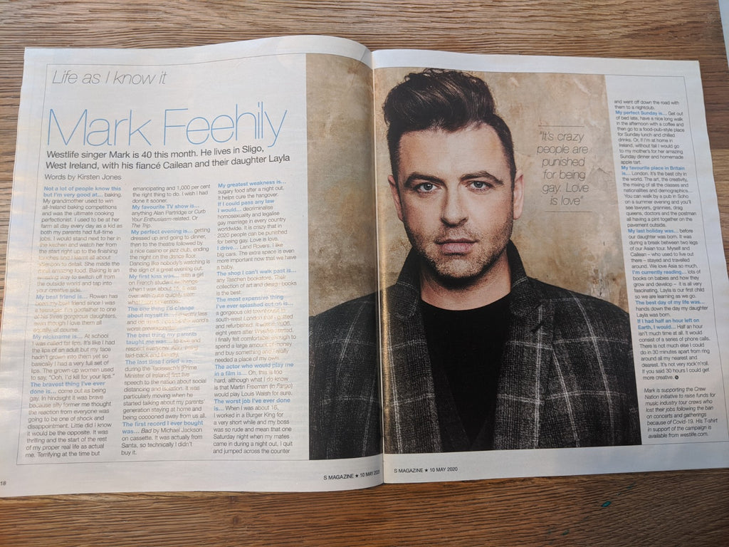 UK S Express Magazine 10 May 2020: Mark Feehily Westlife