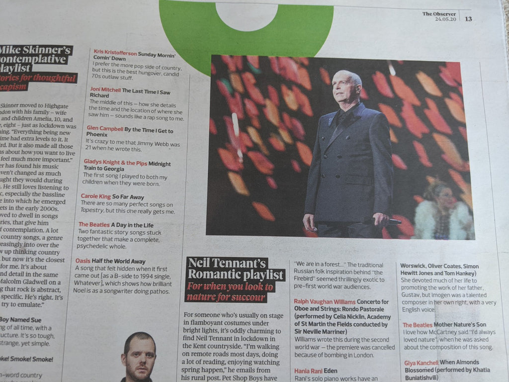 Observer New Review 24 May 2020 Neil Tennant Pet Shop Boys Haim The 1975
