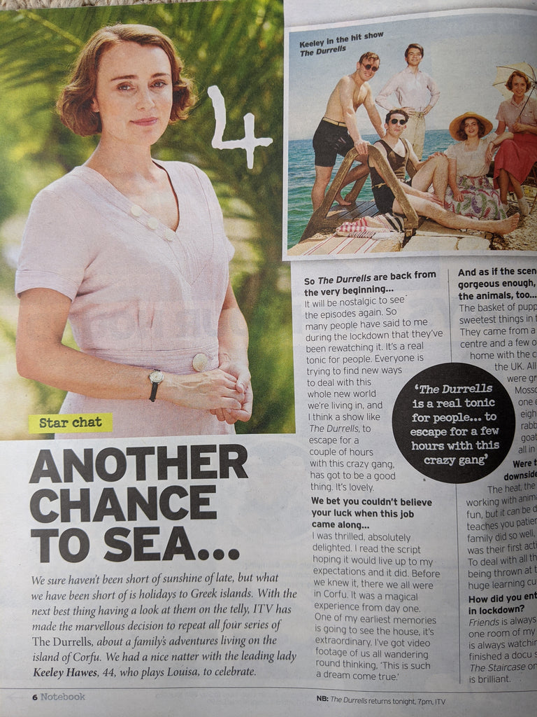 NOTEBOOK Magazine July 2020: KEELEY HAWES interview THE DURRELLS
