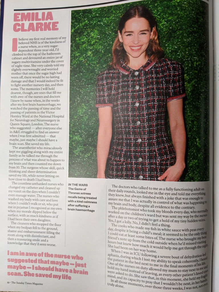 SUNDAY TIMES Mag 07/2020: EMILIA CLARKE Paul McCartney DAWN FRENCH Miranda Hart