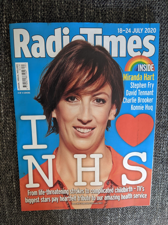 UK Radio Times Magazine 18 July 2020: Miranda Hart (1 of 4 Covers)