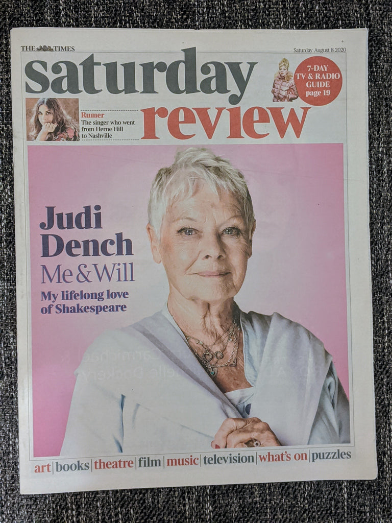 UK Times Review 8 August 2020: Judi Dench Cover Interview