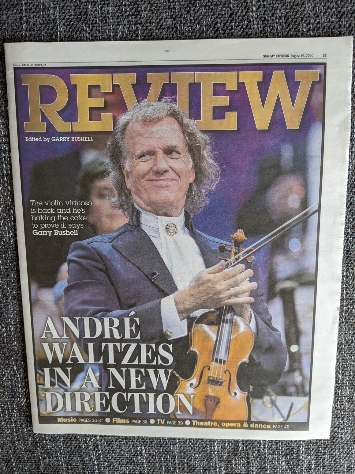 EXPRESS REVIEW 16th August 2020 - Andre Rieu Cover + Interview