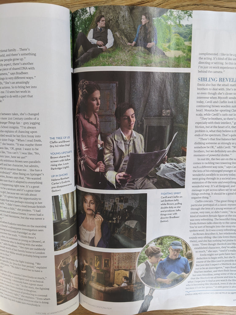 UK Total Film Magazine Sept 2020: Henry Cavill Sam Claflin Enola Holmes