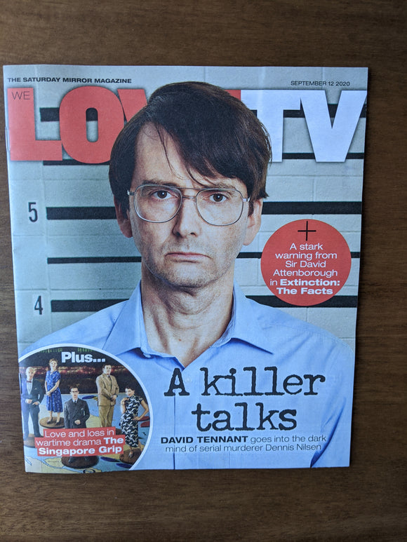 Love TV Magazine Sept 12 2020 David Tennant Cover
