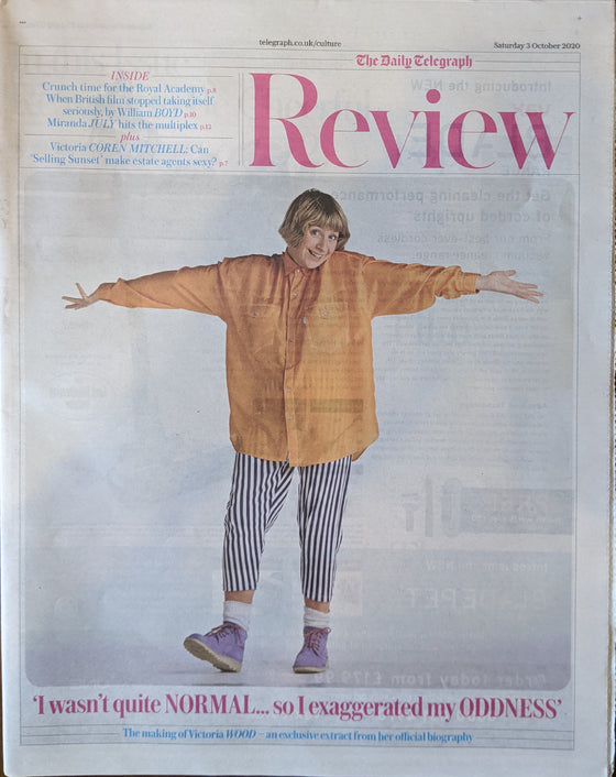 UK Telegraph Review 3 Oct 2020: Victoria Wood Tom Stoppard William Boyd