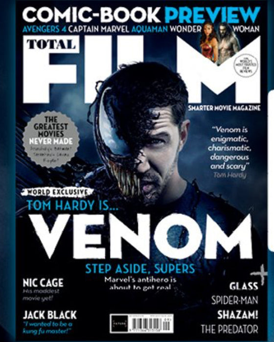 UK Total Film Magazine September 2018 Regular Cover Tom Hardy New