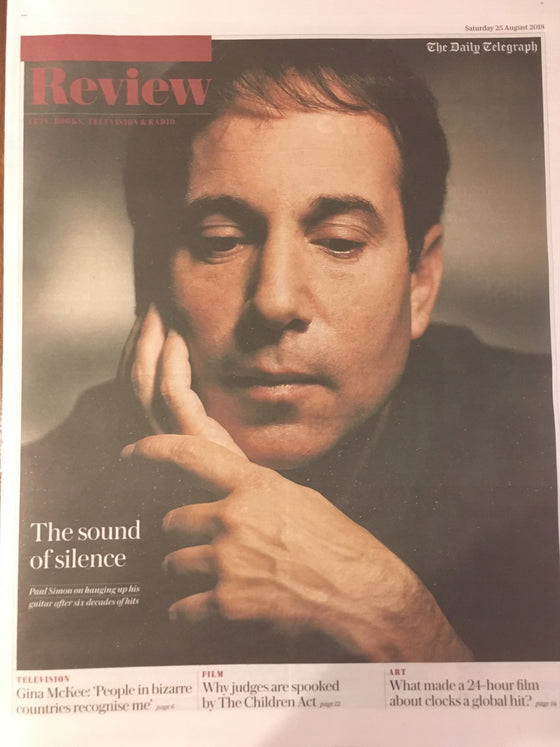 UK Telegraph Review August 2018: PAUL SIMON COVER INTERVIEW