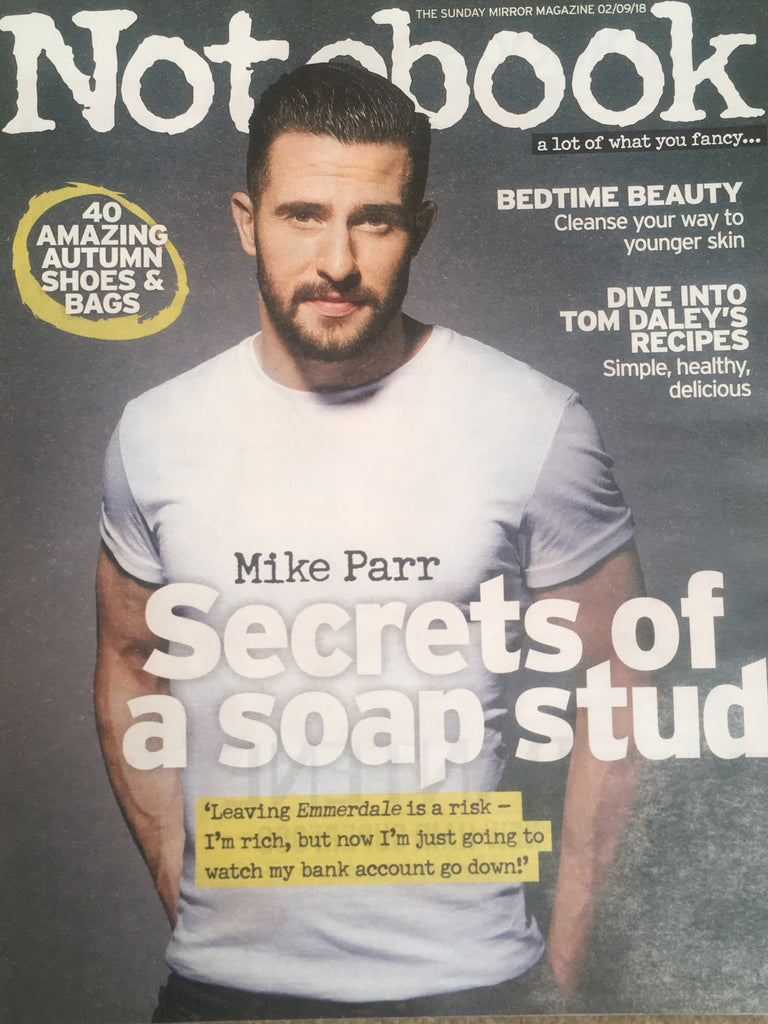 Notebook Magazine September 2018: Michael Parr Emmerdale Cover Interview