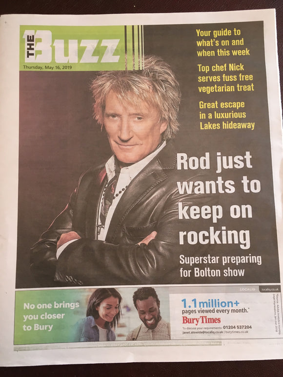 The Buzz Magazine May 16 2019: ROD STEWART COVER INTERVIEW