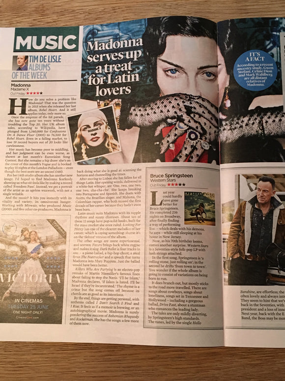 UK Event Magazine 9th June 2019: Madonna - The Madame X Album Review