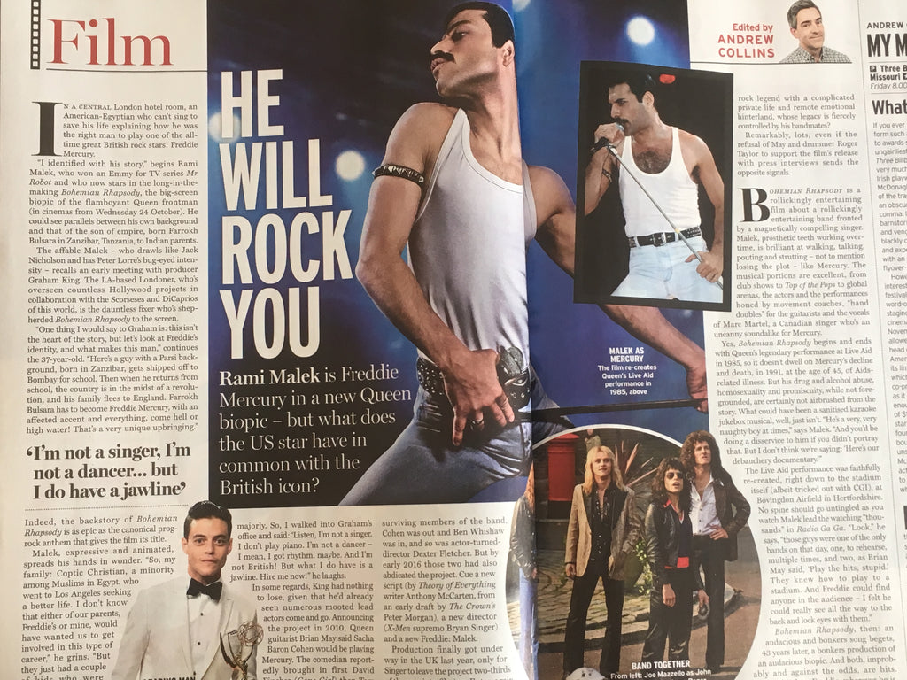 Radio Times Magazine 27 Oct 2018: Alexander Skarsgard Florence Pugh Tom Riley Rami Malek