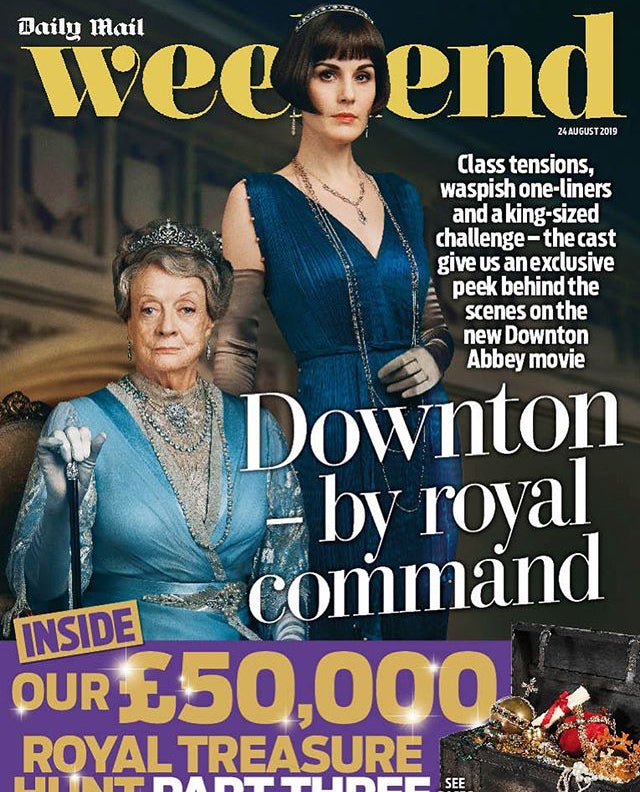 New UK Downton Abbey Weekend Magazine Cover Maggie Smith Michelle Dochery