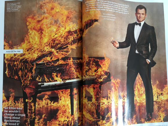 British GQ Magazine October 2019 Taron Egerton Cover