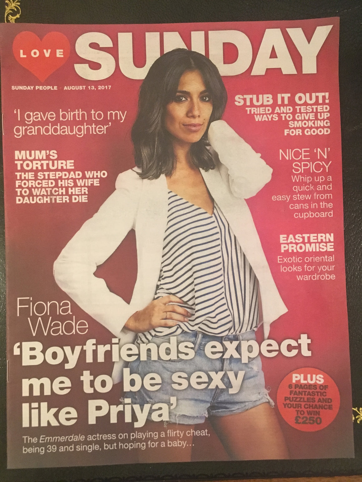 UK Love Sunday Magazine August 2017 Fiona Wade Emmerdale Cover Story