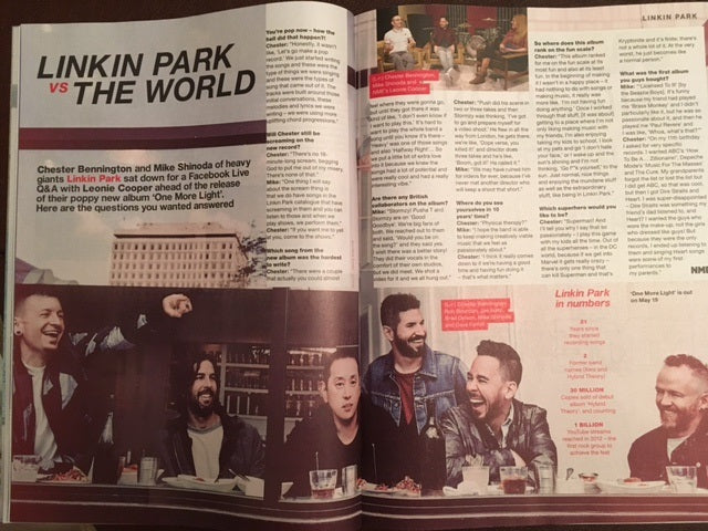 NME Magazine April 2017 Royal Blood Chester Bennington Mike Shinoda Linkin Park