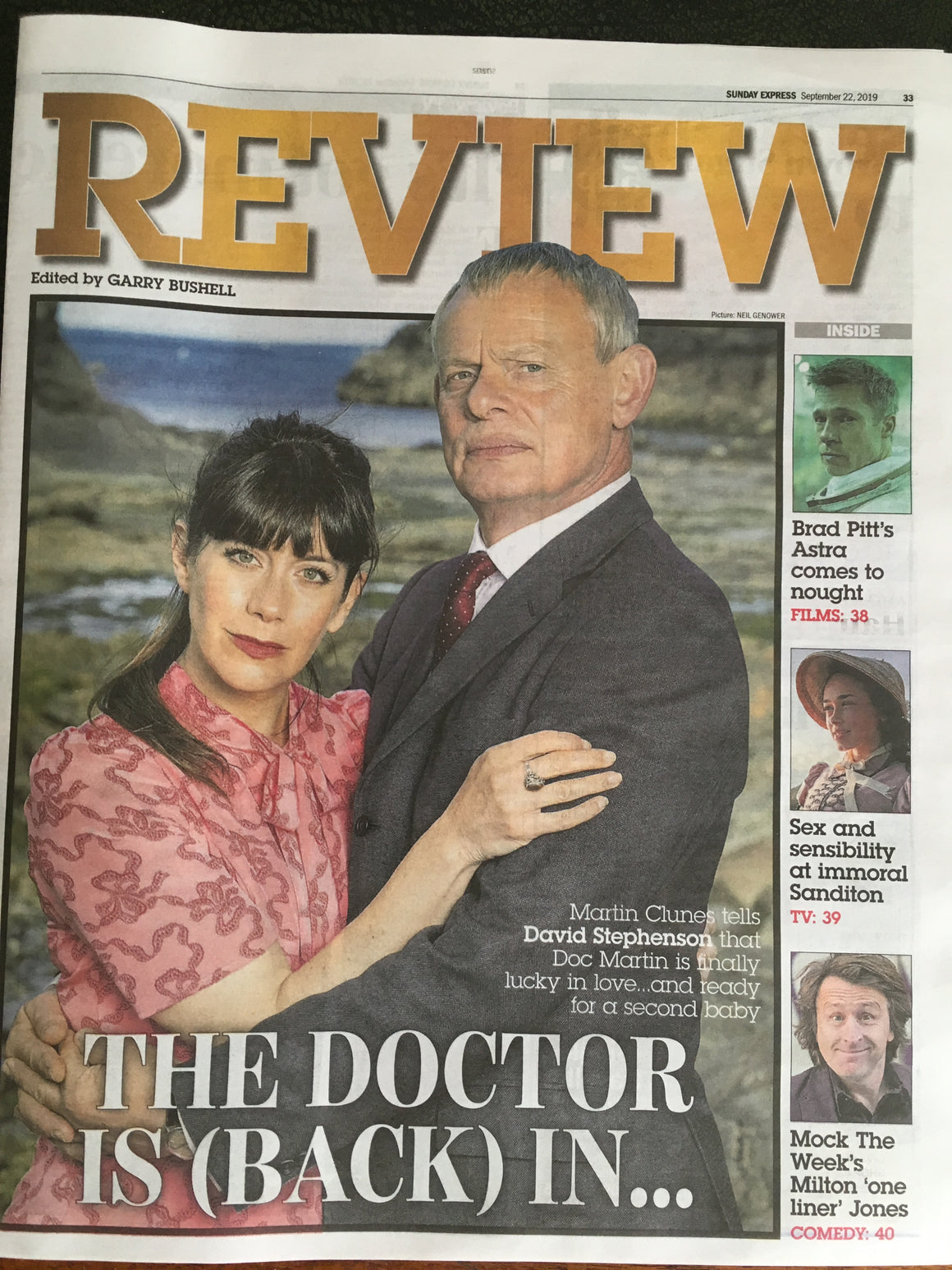 UK Express Review 22 September 2019: Martin Clunes Doc Martin Cover Interview