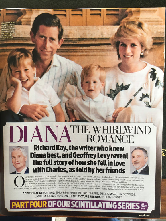 UK Weekend magazine 19 August 2017 Princess Diana Her Unseen Photo Album Part 4