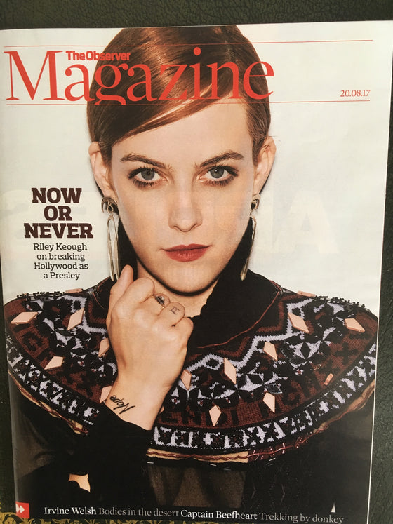 UK Observer magazine 20th August 2017 Riley Keough Elvis Presley UK Cover Story
