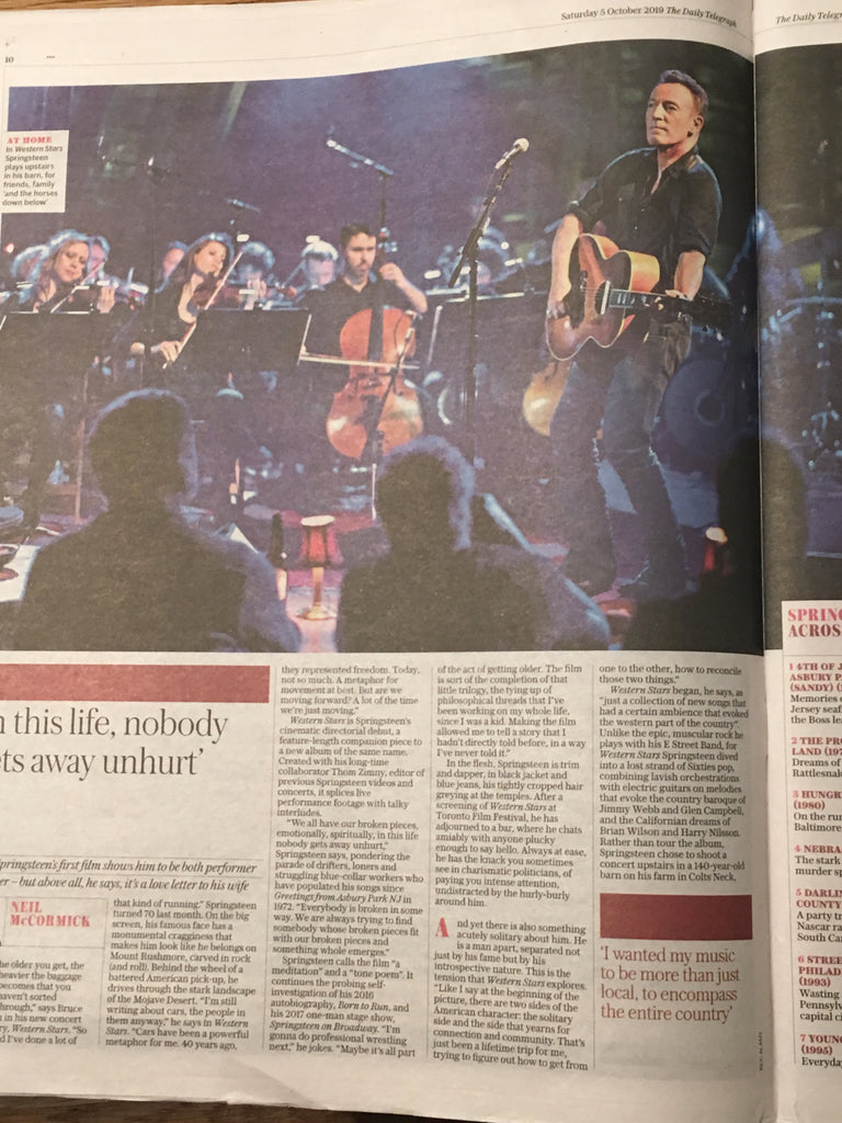 UK Telegraph Review October 2019: SIENNA MILLER Bruce Springsteen MONTY PYTHON