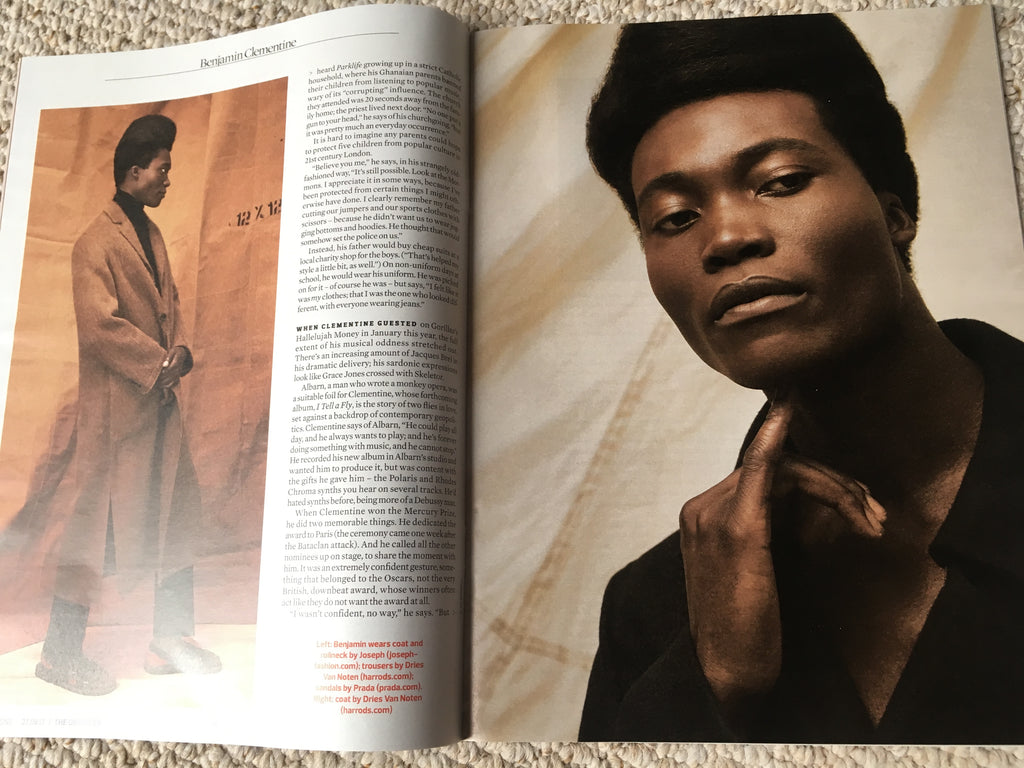 Benjamin Clementine UK Cover Interview Observer Magazine 27th August 2017