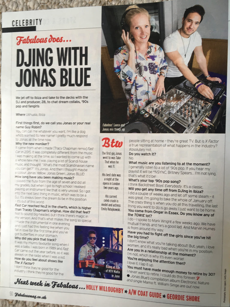FABULOUS Magazine August 27th 2017 Mollie King Sheryl Crow Jonas Blue