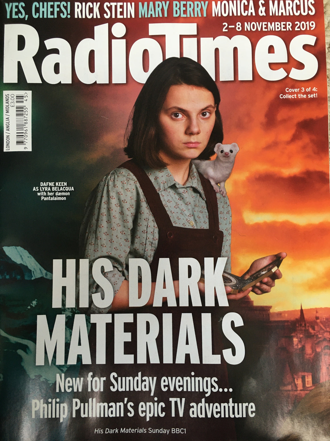 RADIO TIMES Magazine 2 November 2019: DAFNE KEEN (His Dark Materials) Cover #3