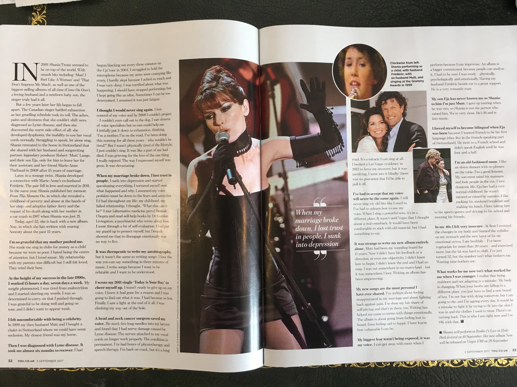UK You Magazine 3rd September 2017 Shania Twain Lynda La Plante