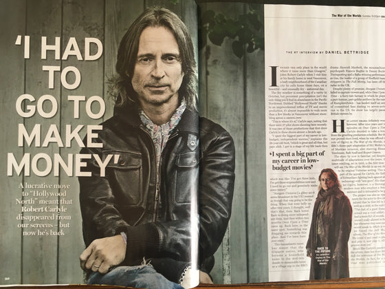 RADIO TIMES Magazine 16 Nov 2019: Robert Carlyle - The RT Interview