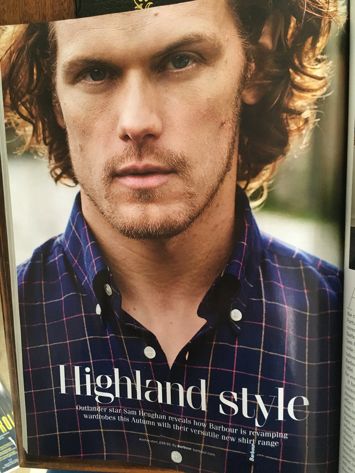 Sam Heughan photo shoot for Barbour 