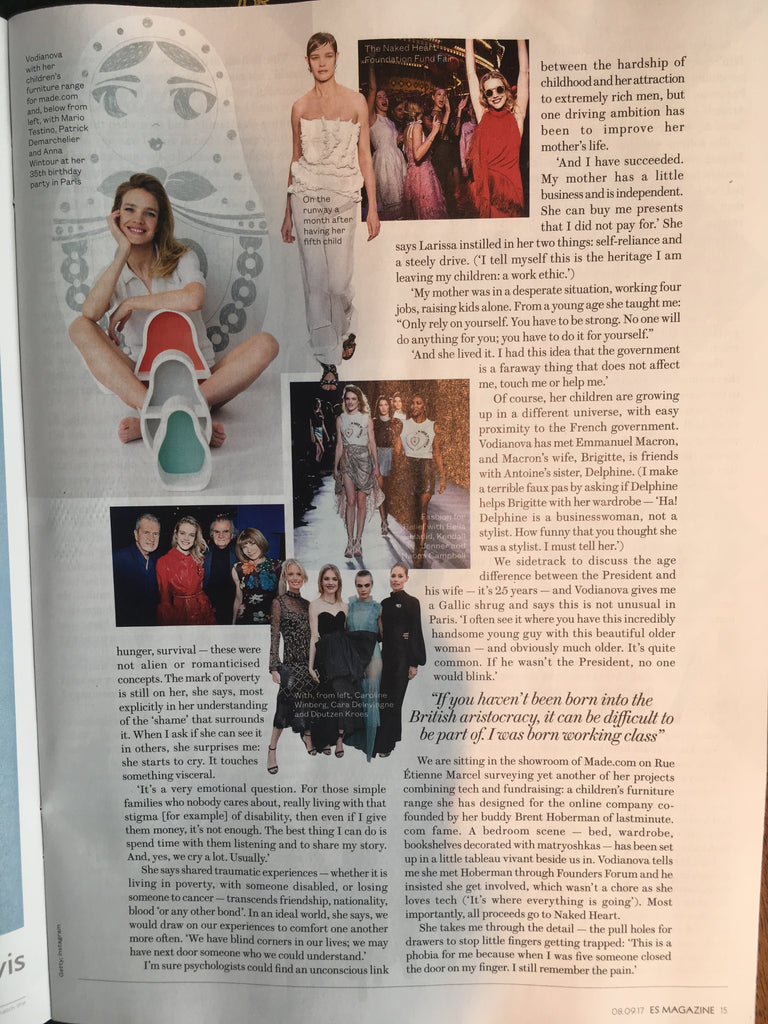 UK London ES Magazine September 2017 Natalia Vodianova Photo Interview
